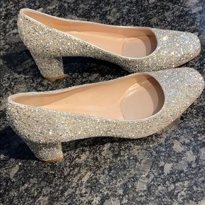 NEW Kate Spade Gold/Silver Sparkly Heels Size 9